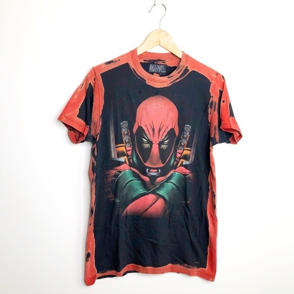MARVEL Dead Pool distressed, graphic T-shirt - Picture 7 of 7